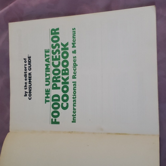 Vintage The Ultimate Food Processor Book International Recipes&Menus techiniques - Picture 3 of 7